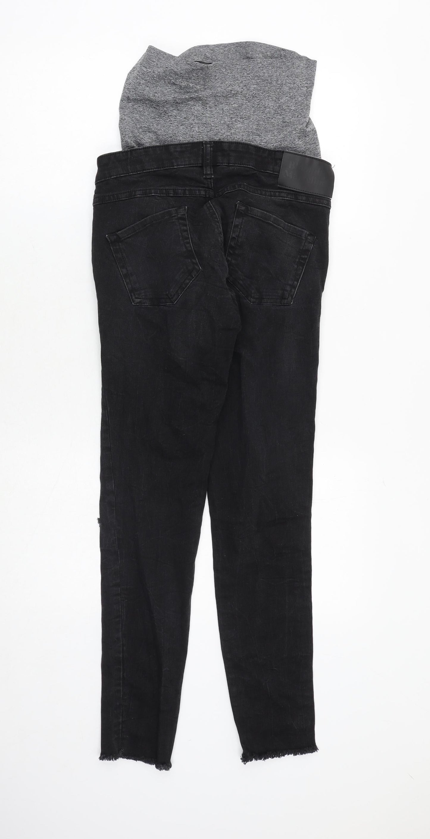 Blooming Marvellous Womens Black Cotton Skinny Jeans Size 10 Regular Zip