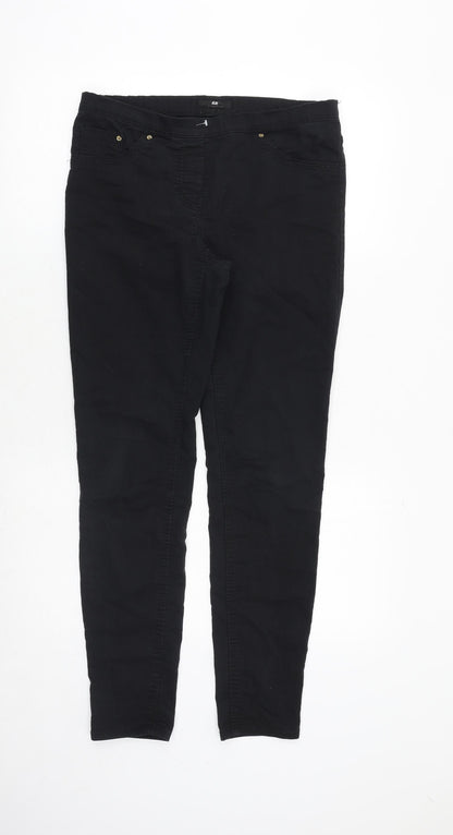 Womens UK Size 31 in H&M Regular Fit Skinny Black Jeans