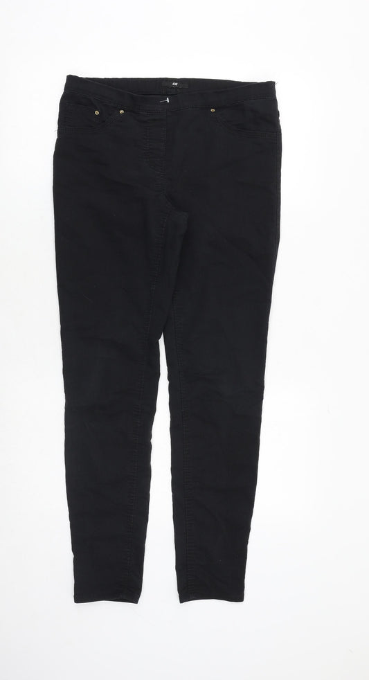 Womens UK Size 31 in H&M Regular Fit Skinny Black Jeans