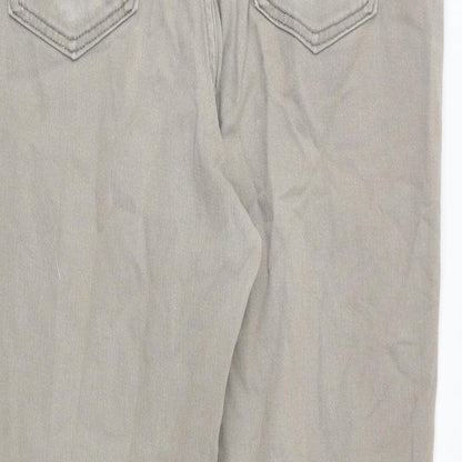 Lee Mens Beige Cotton Straight Jeans Size 35 in Relaxed Zip