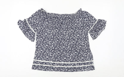 Womens UK Size 8 NEXT Blue Basic Blouse