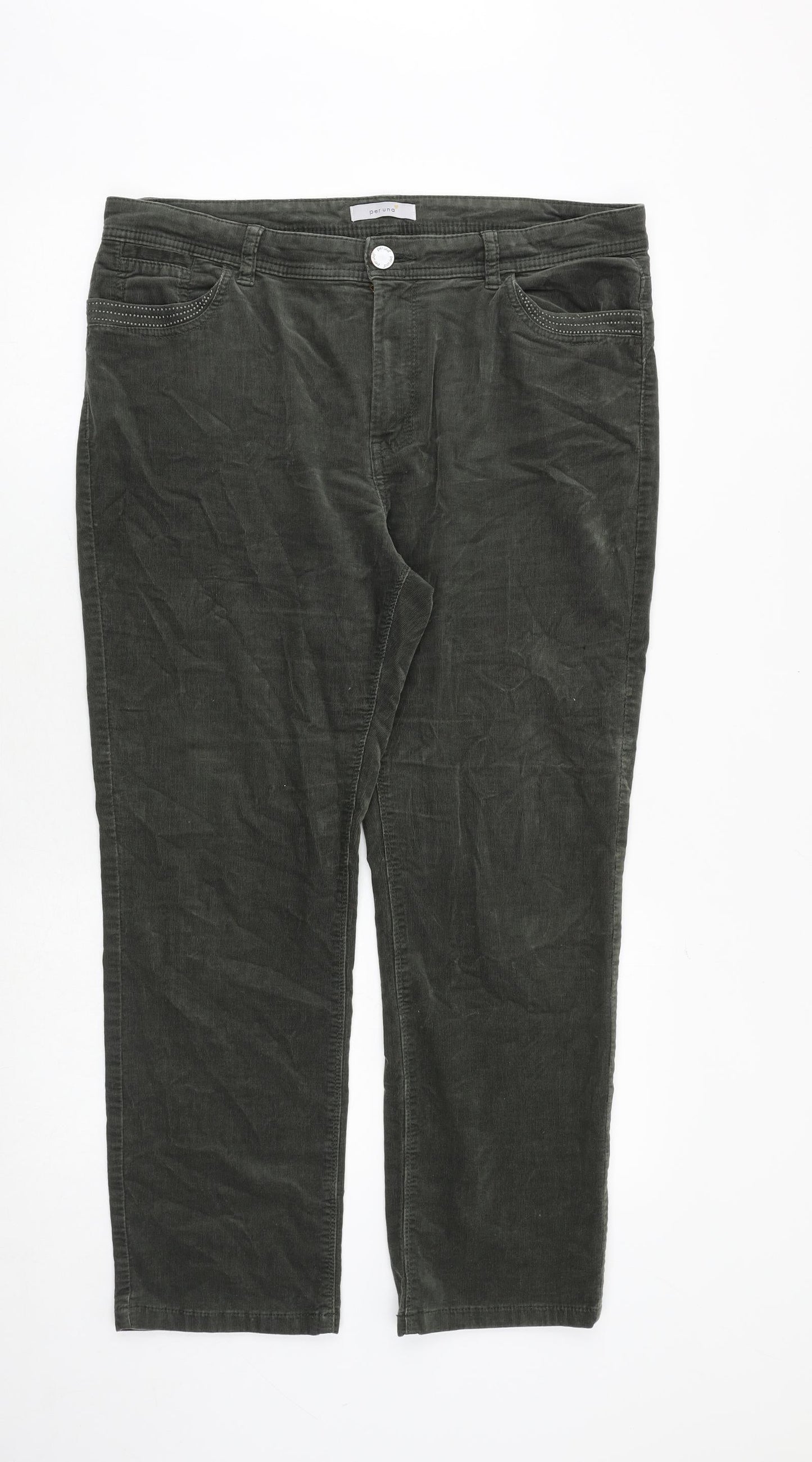 Womens UK Size 36 in Per Una Regular Fit  Green Trousers