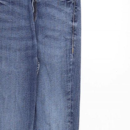 Zara Womens Blue Polyester Skinny Jeans Size 25 in Regular Zip