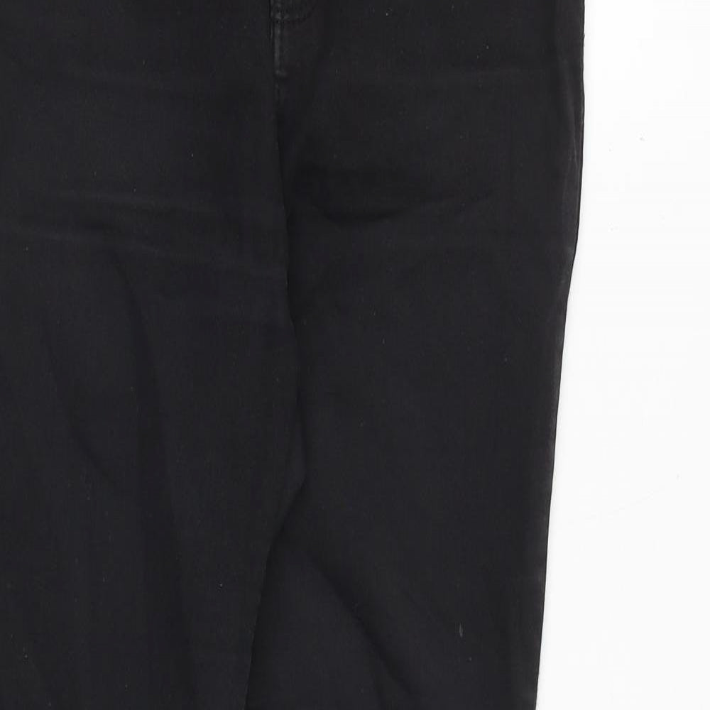 New Look Womens Black Cotton Skinny Jeans Size 10 Extra-Slim Zip