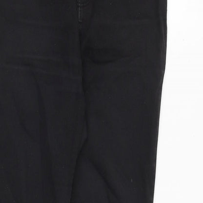 New Look Womens Black Cotton Skinny Jeans Size 10 Extra-Slim Zip
