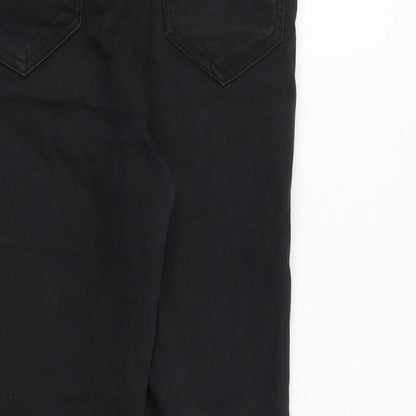 New Look Womens Black Cotton Skinny Jeans Size 10 Extra-Slim Zip