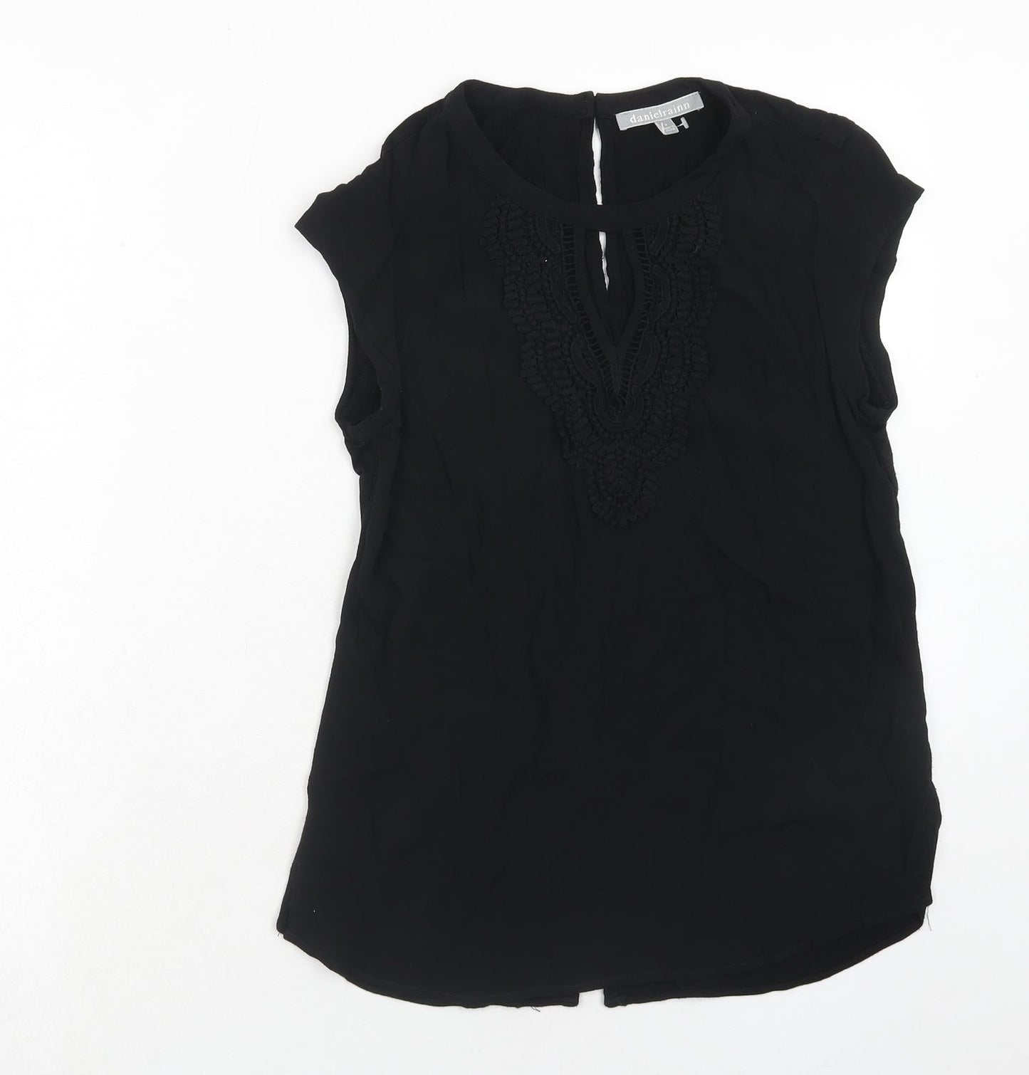 Womens UK Size S Daniel Rainn Black Basic Blouse