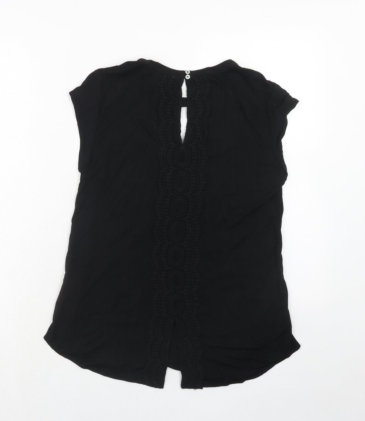 Womens UK Size S Daniel Rainn Black Basic Blouse