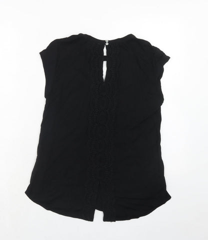 Womens UK Size S Daniel Rainn Black Basic Blouse