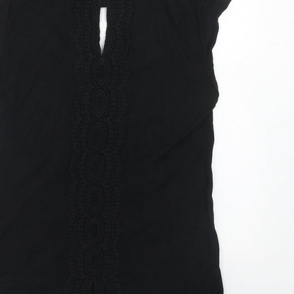 Womens UK Size S Daniel Rainn Black Basic Blouse