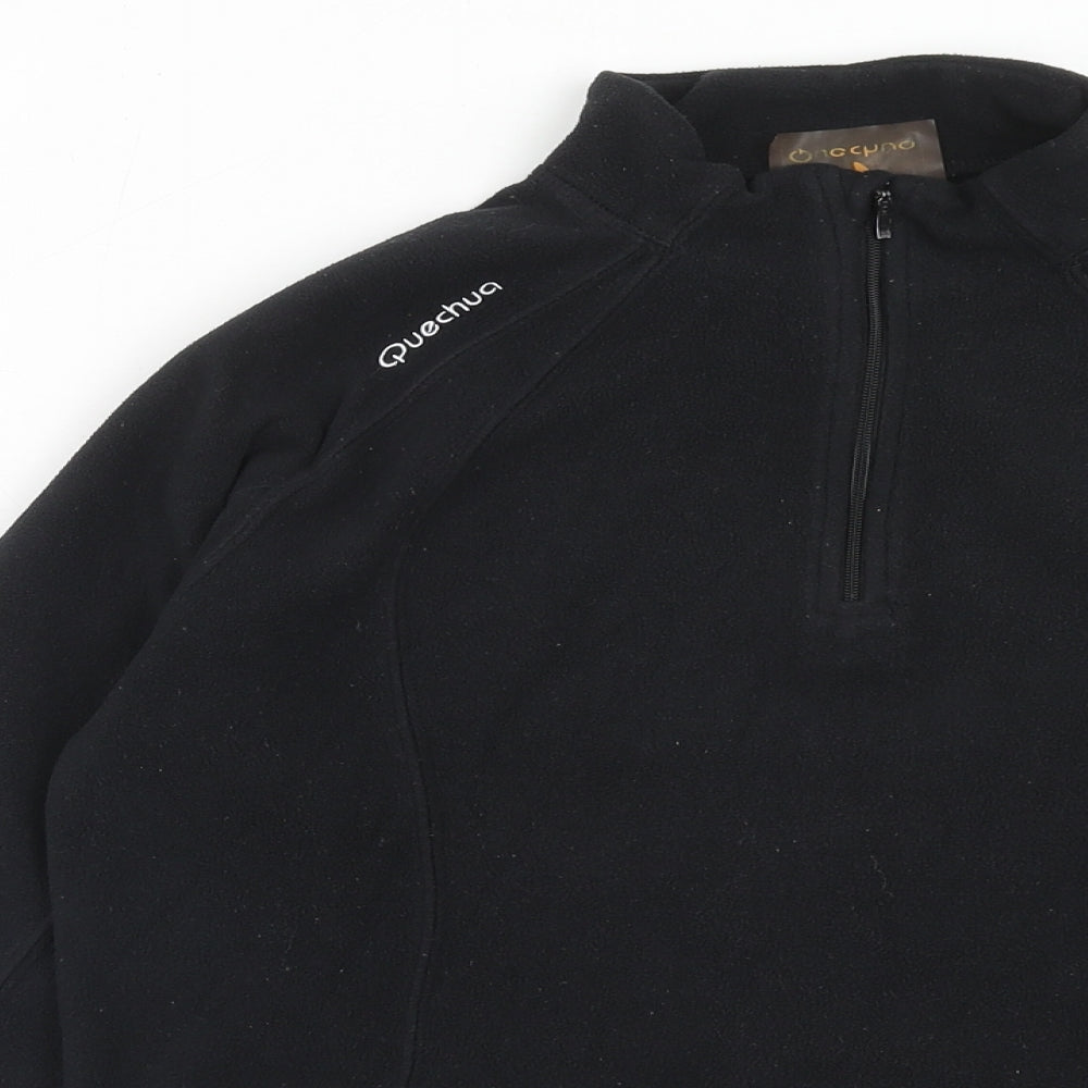 DECATHLON Womens Black Polyester Pullover Sweatshirt Size M Zip