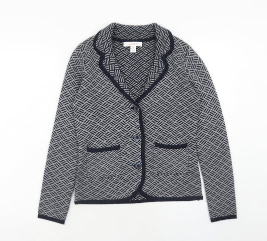 Womens UK Size S Ellen Tracy Blue Cardigan Jumper