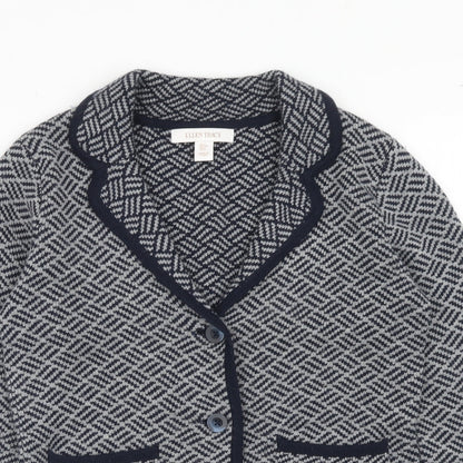 Womens UK Size S Ellen Tracy Blue Cardigan Jumper