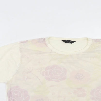 Womens UK Size L Classic Ivory Pullover Jumper