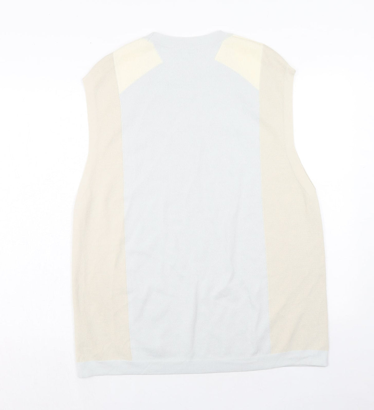 Zara Womens Beige Colourblock Viscose A-Line Size S Round Neck Pullover