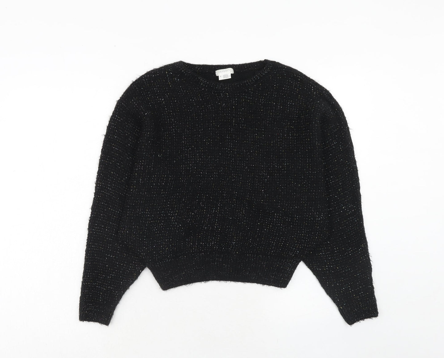 Womens UK Size S Cooperative Black Pullover Jumper