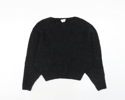 Womens UK Size S Cooperative Black Pullover Jumper