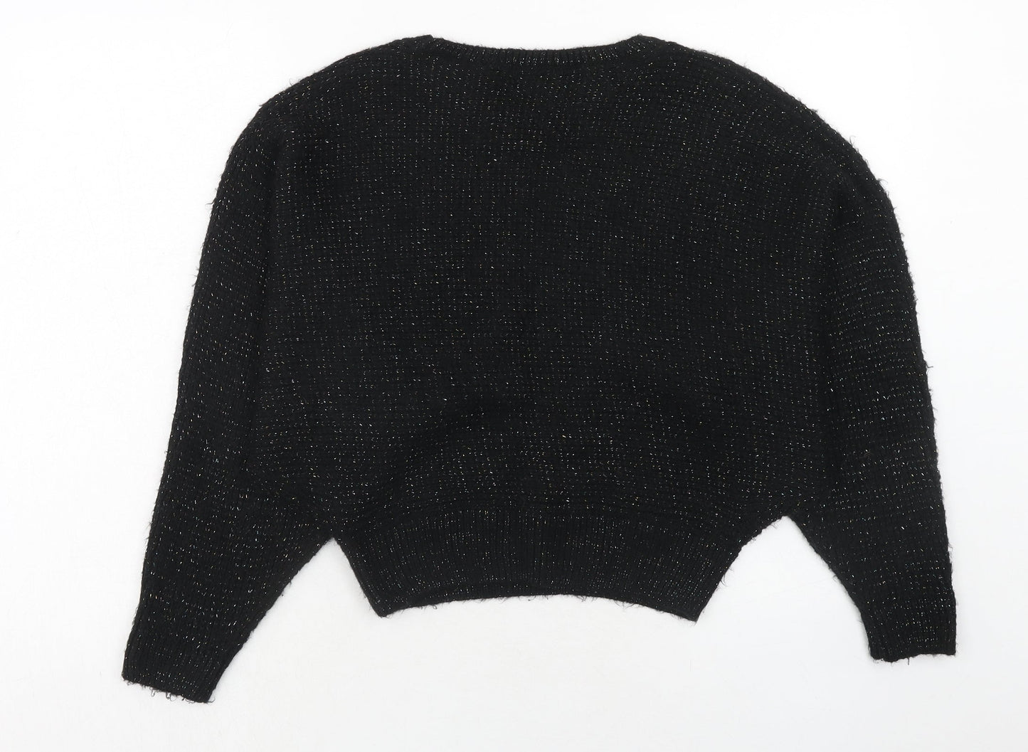 Womens UK Size S Cooperative Black Pullover Jumper