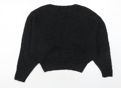 Womens UK Size S Cooperative Black Pullover Jumper