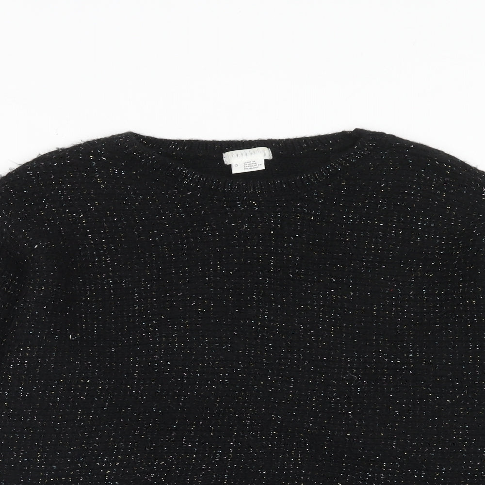 Womens UK Size S Cooperative Black Pullover Jumper