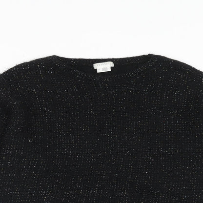 Womens UK Size S Cooperative Black Pullover Jumper