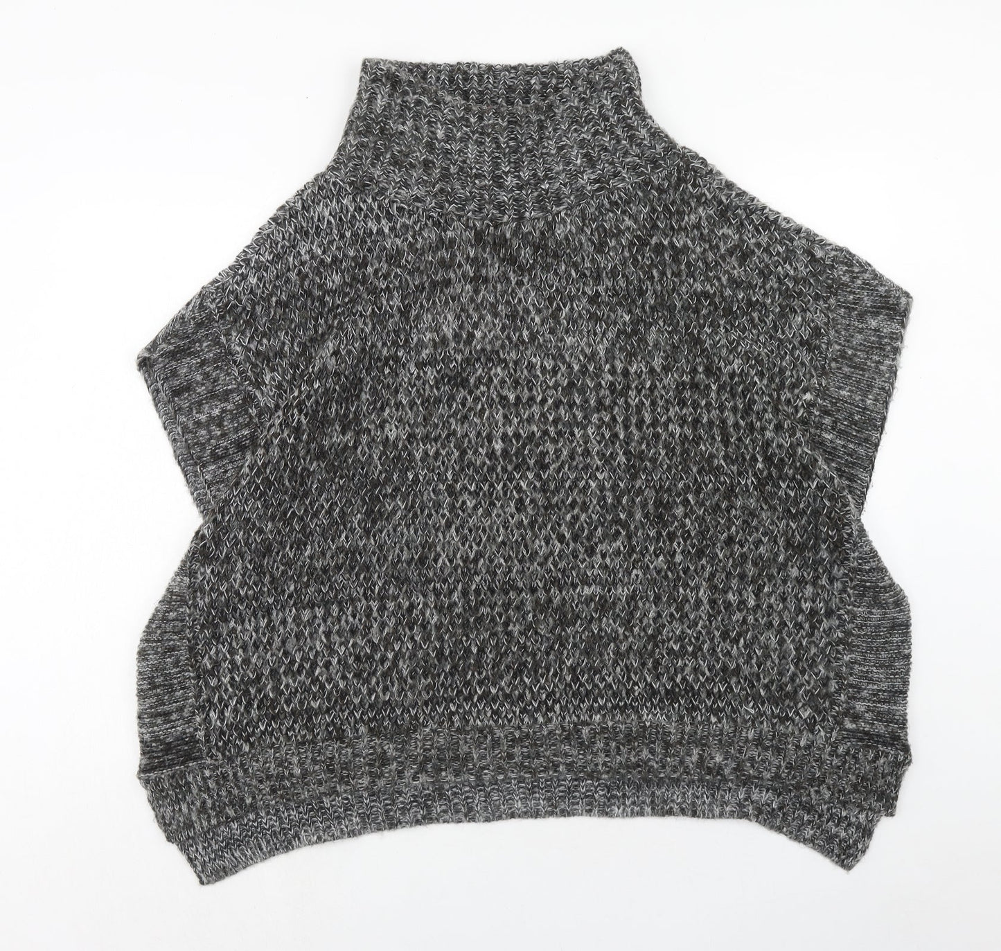 BHS Womens Grey High Neck Acrylic Pullover Jumper Size M