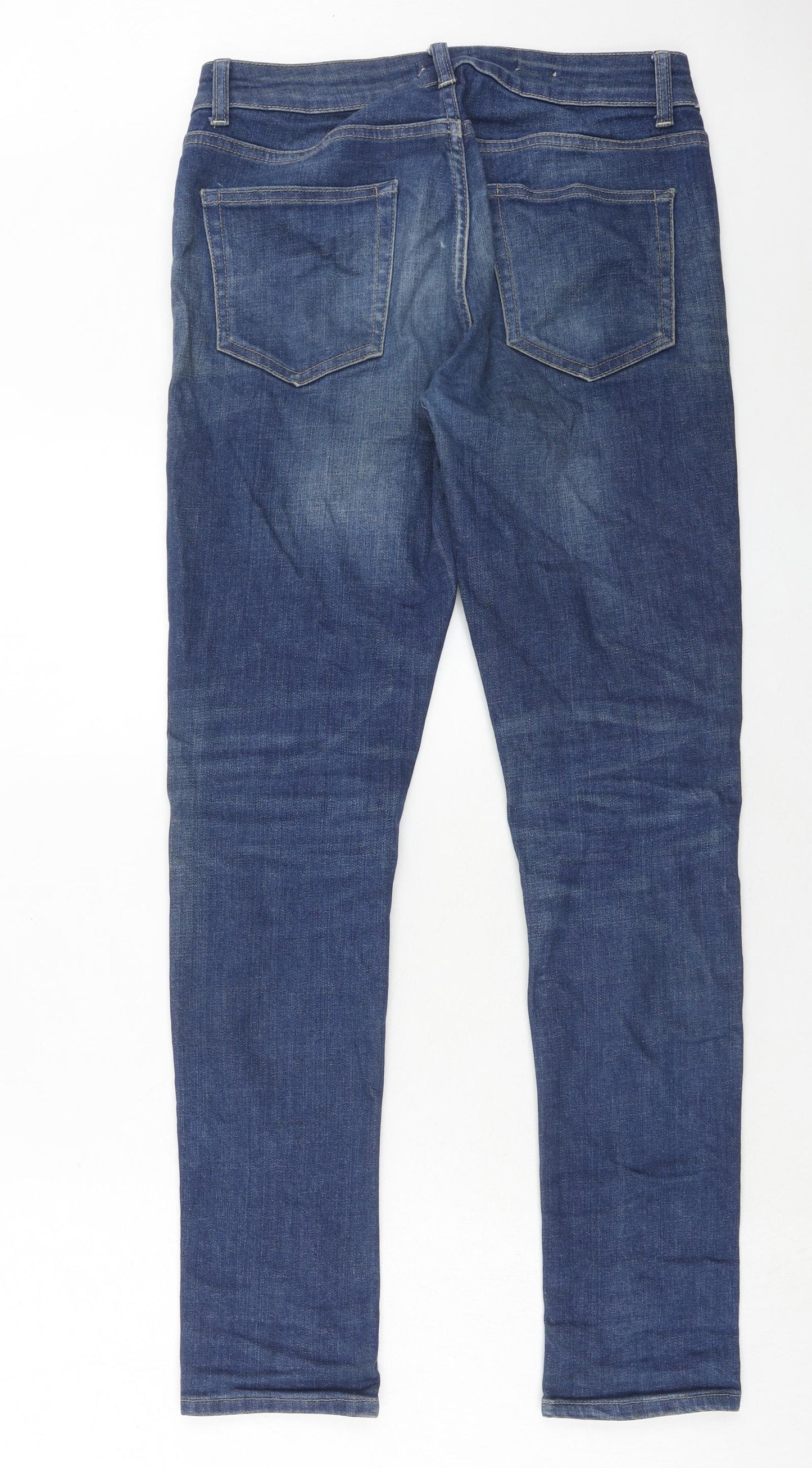 Mens UK Size 30 in Topman Regular Fit Skinny Blue Jeans