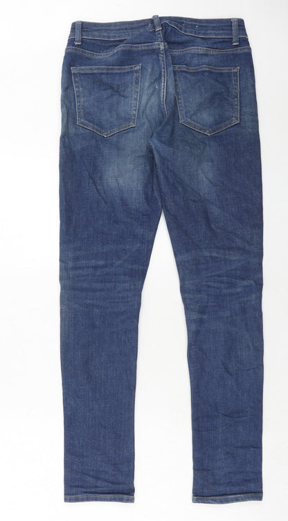 Mens UK Size 30 in Topman Regular Fit Skinny Blue Jeans