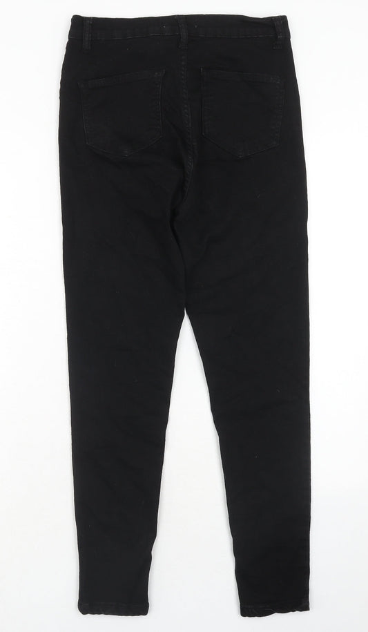 Dont Think Twice Womens Black Cotton Skinny Jeans Size 10 Regular Zip
