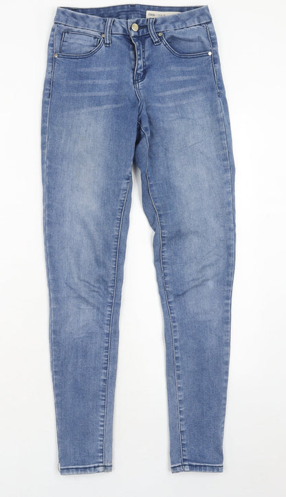ASOS Womens Blue Cotton Skinny Jeans Size 26 in L30 in Regular Zip
