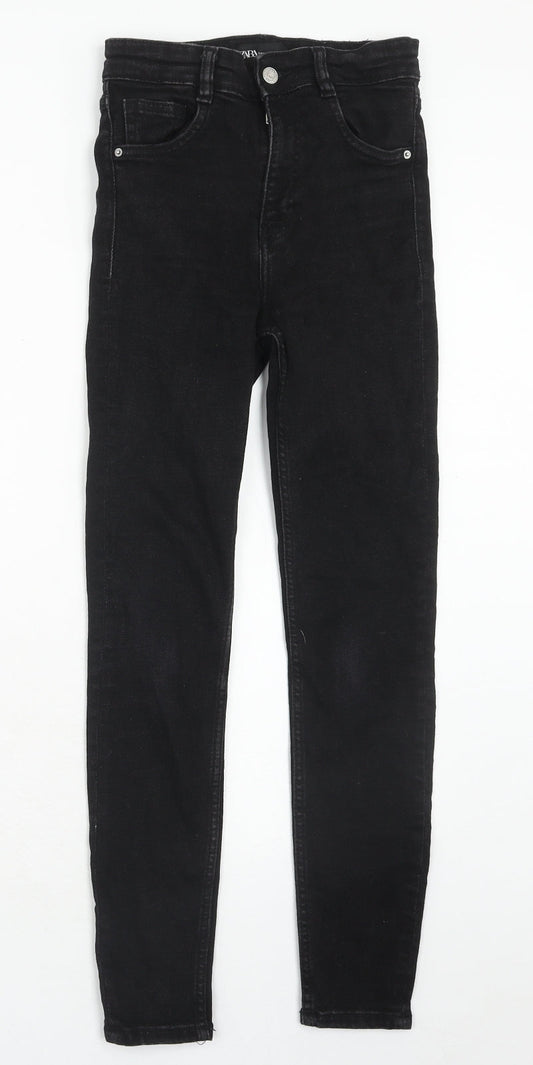 Womens UK Size 8 H&M Regular Fit Skinny Black Jeans