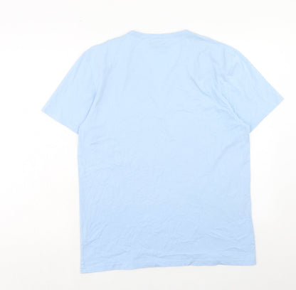 Womens UK Size L Linea Blue Basic T-Shirt