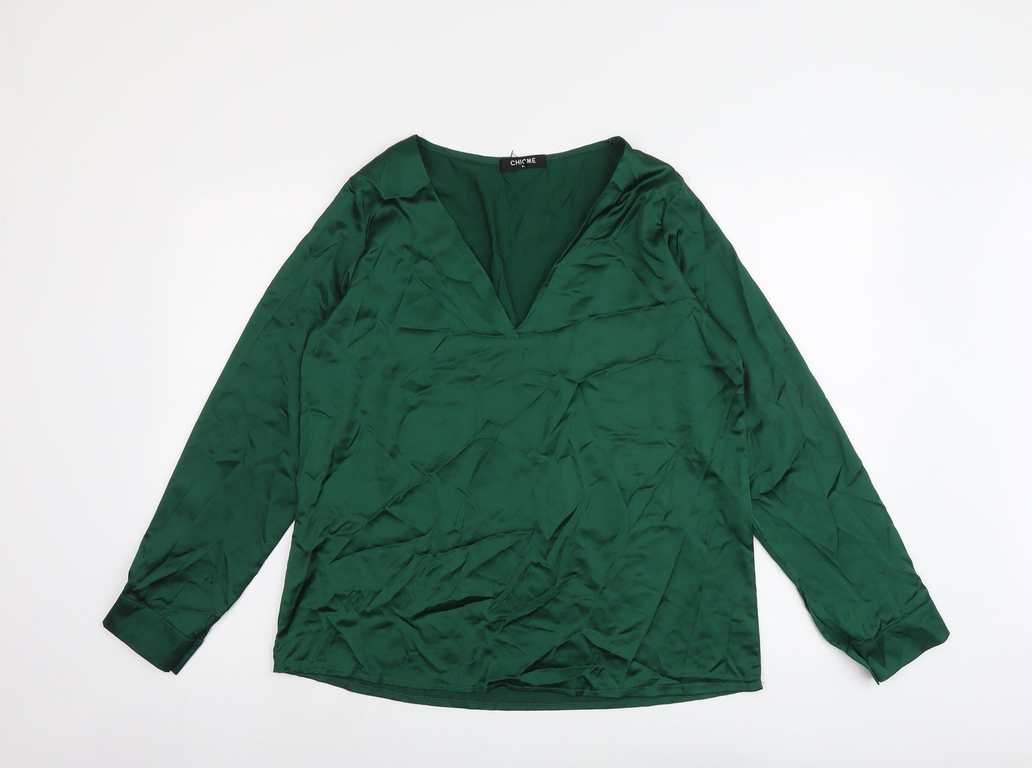 Womens UK Size XL Chicme Green Basic Blouse