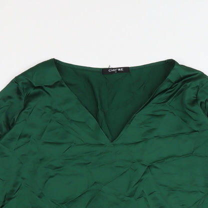 Womens UK Size XL Chicme Green Basic Blouse