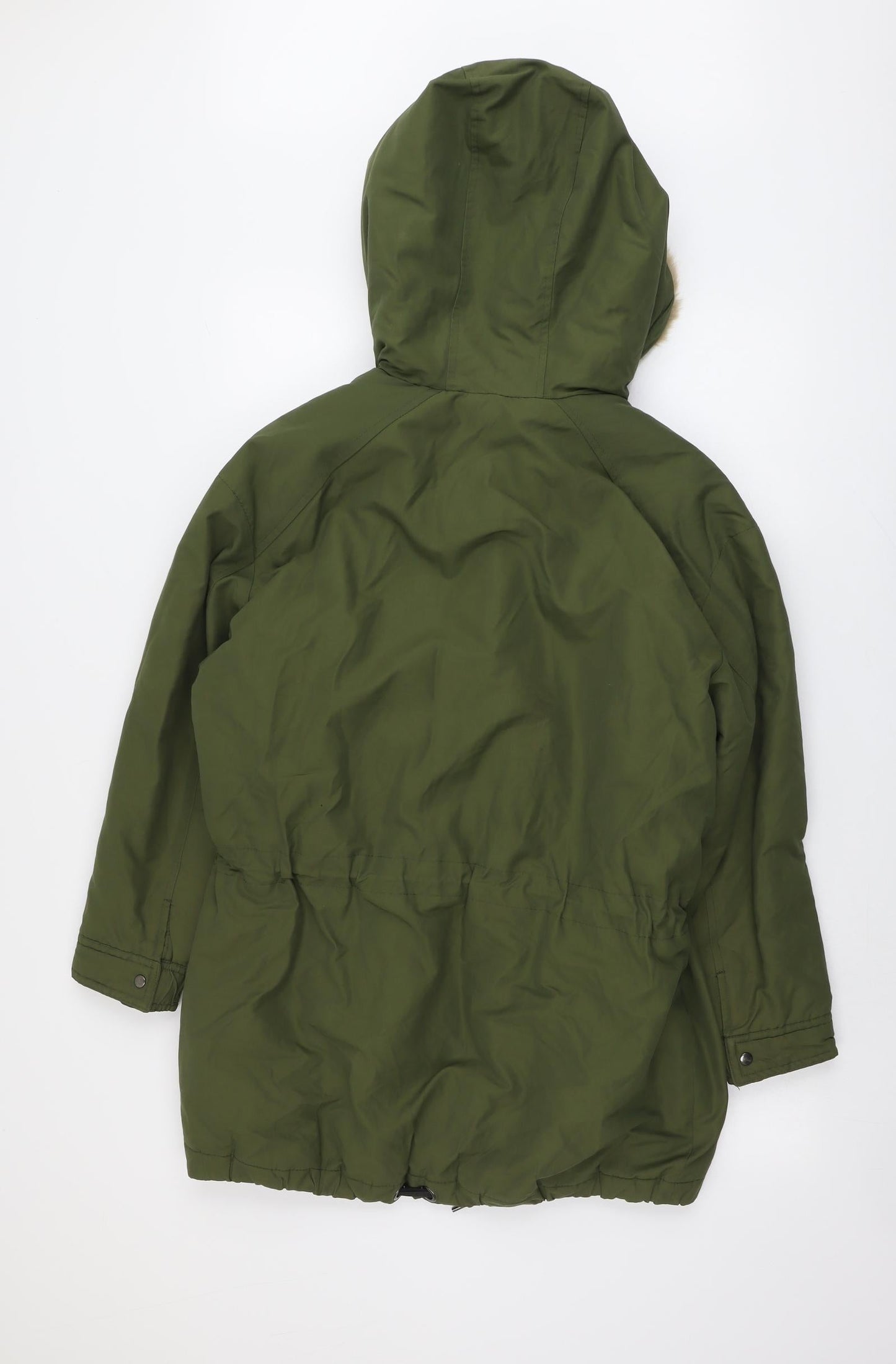 Womens UK Size XS Zara Green Parka Coat