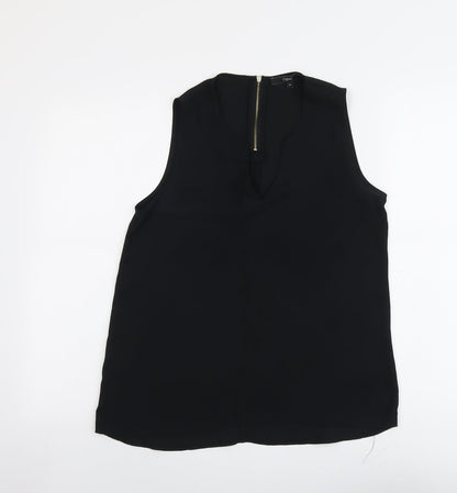 Womens UK Size 10 NEXT Black Basic Blouse