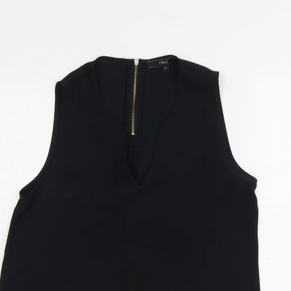 Womens UK Size 10 NEXT Black Basic Blouse