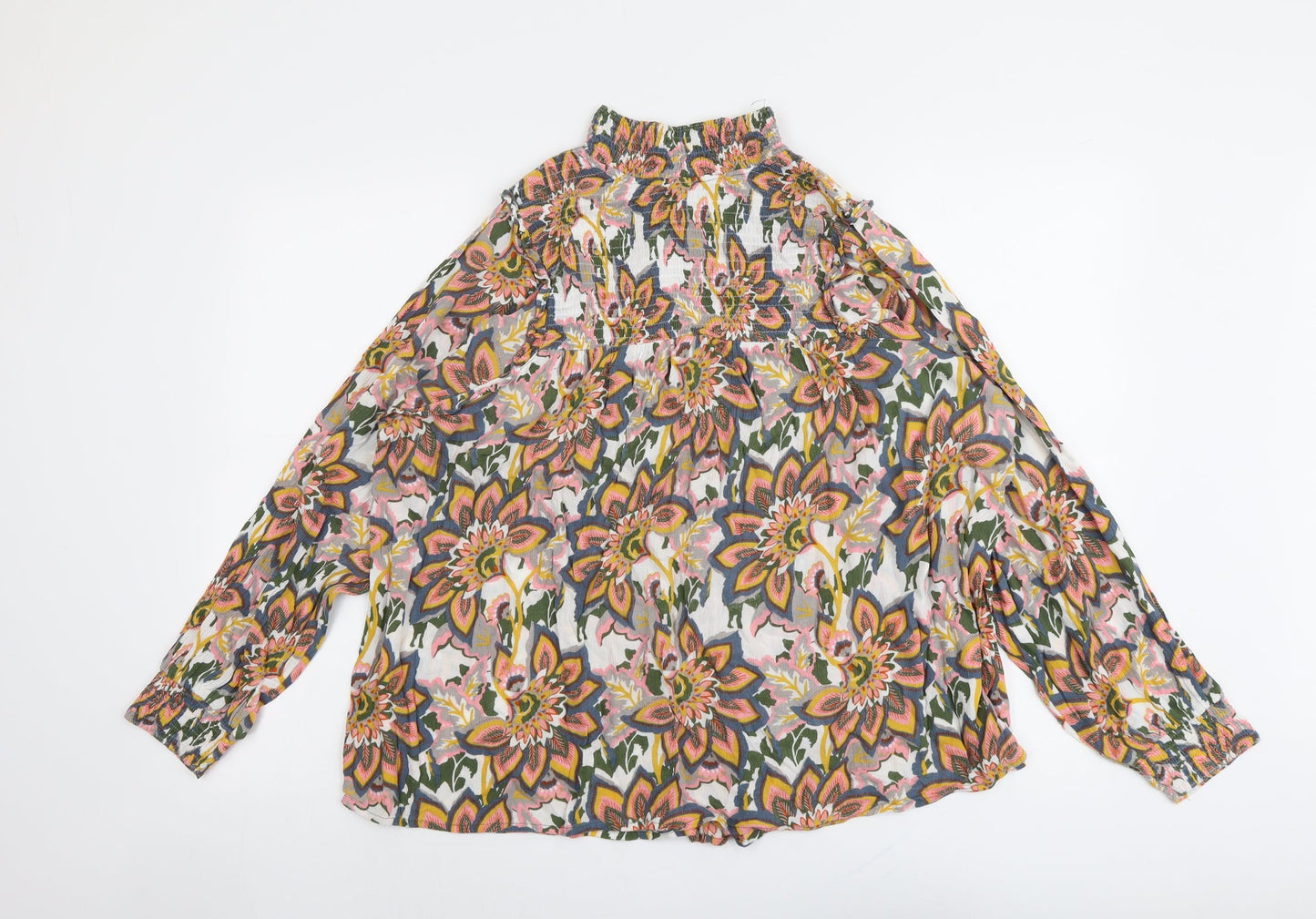 Womens UK Size 16 CERULEAN Multicoloured Basic Blouse