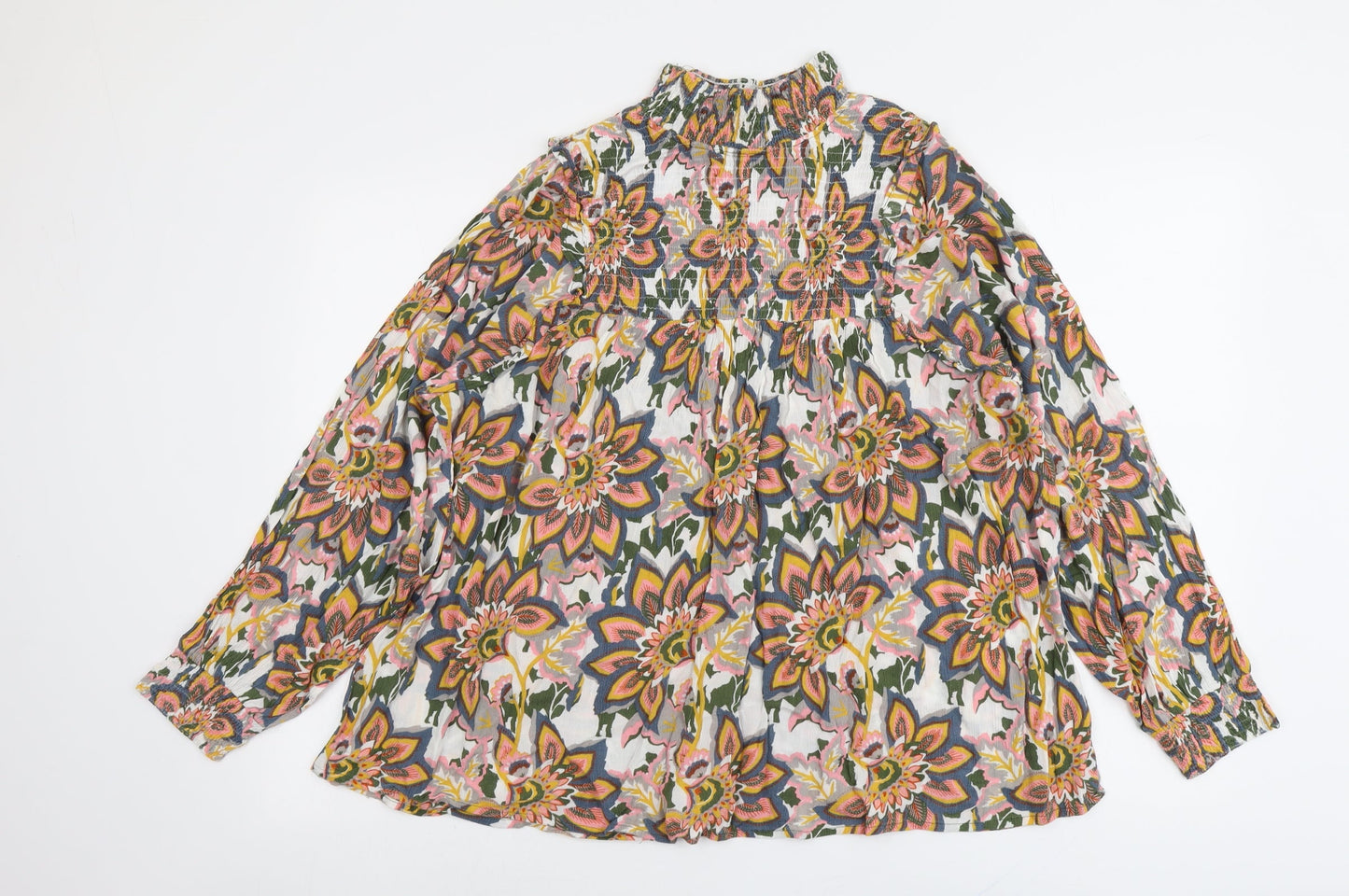 Womens UK Size 16 CERULEAN Multicoloured Basic Blouse