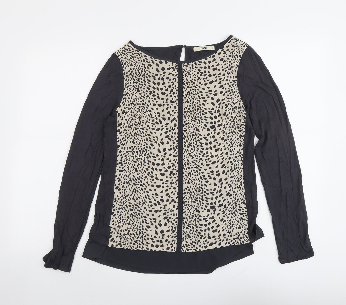 Womens UK Size S Oasis Grey Basic Blouse