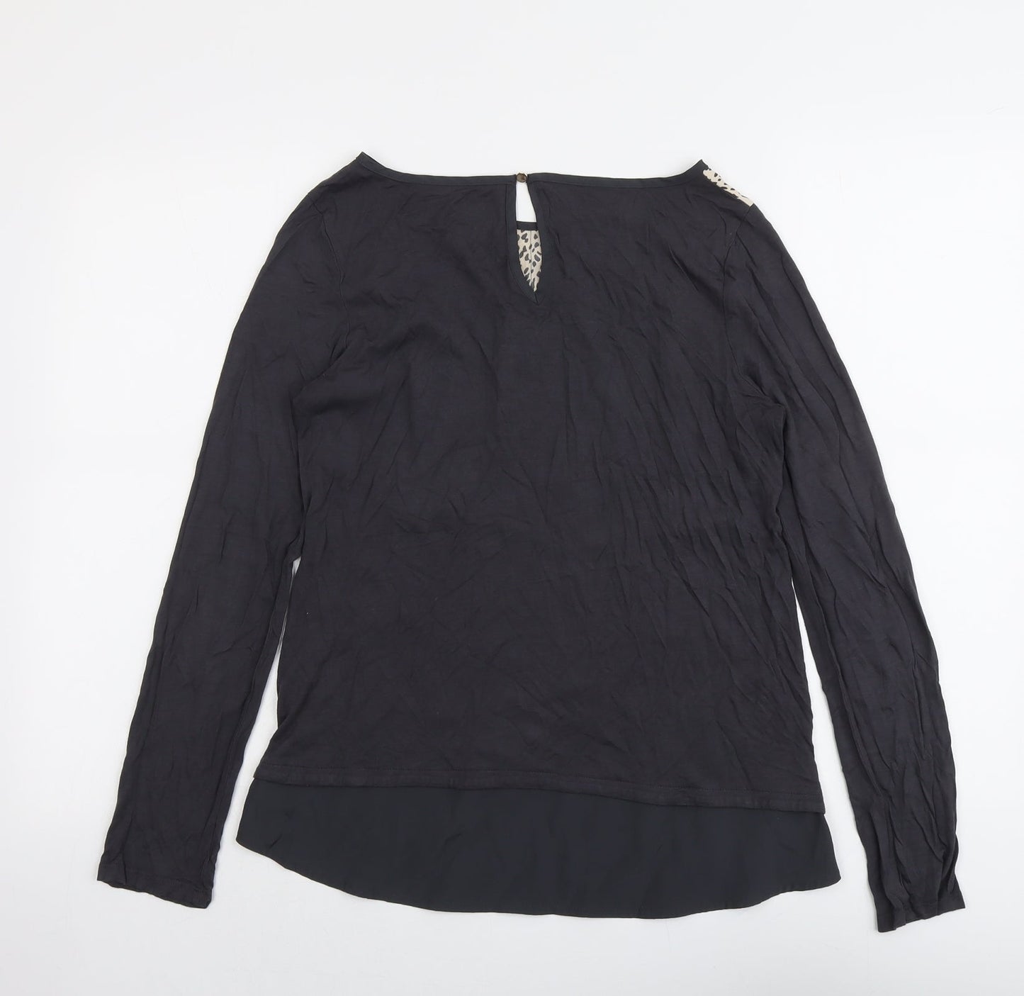 Womens UK Size S Oasis Grey Basic Blouse