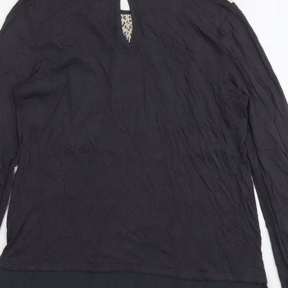 Womens UK Size S Oasis Grey Basic Blouse