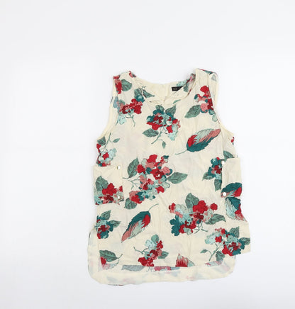 Womens UK Size XS Zara Beige Basic Tank