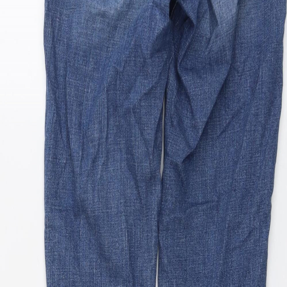 Mango Womens Blue Cotton Skinny Jeans Size 4 L26 in Regular Button