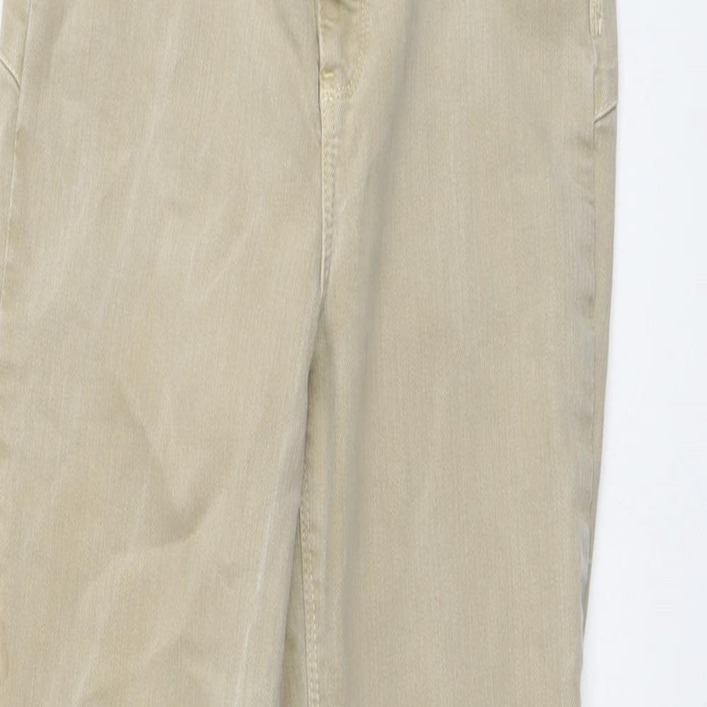 River Island Womens Beige Cotton Skinny Jeans Size 10 L27 in Regular Button