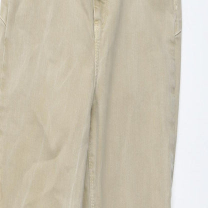 River Island Womens Beige Cotton Skinny Jeans Size 10 L27 in Regular Button