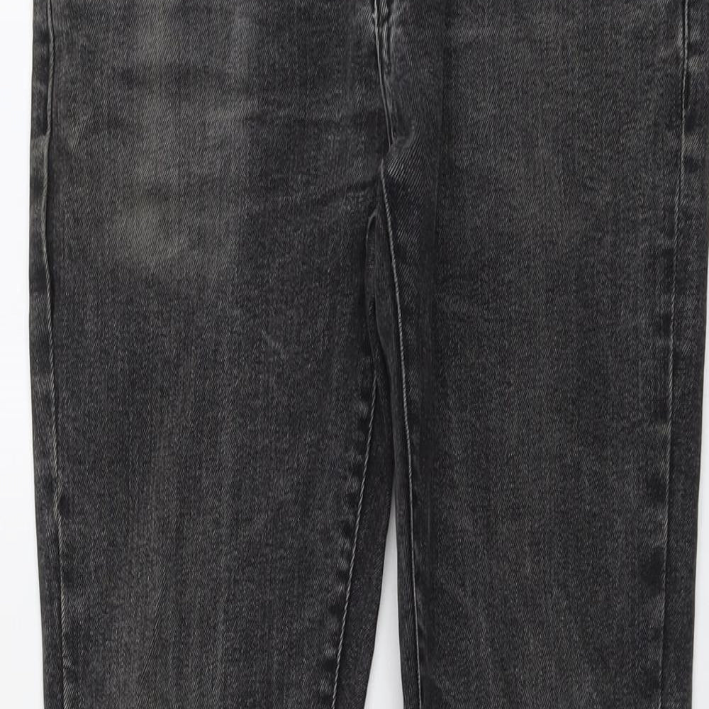 Bershka Mens Grey Cotton Skinny Jeans Size 30 in L32 in Regular Button