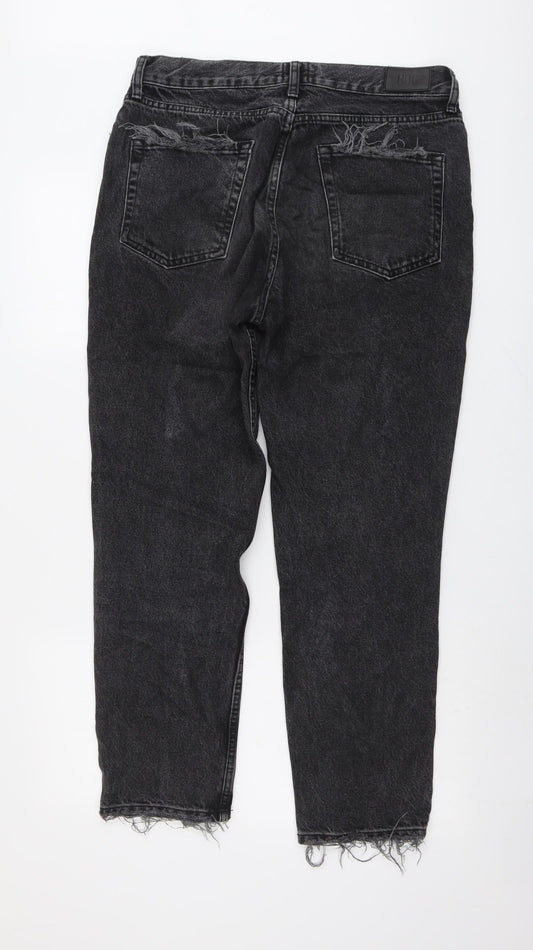 BDG Womens Grey Cotton Mom Jeans Size 32 in L32 in Regular Button