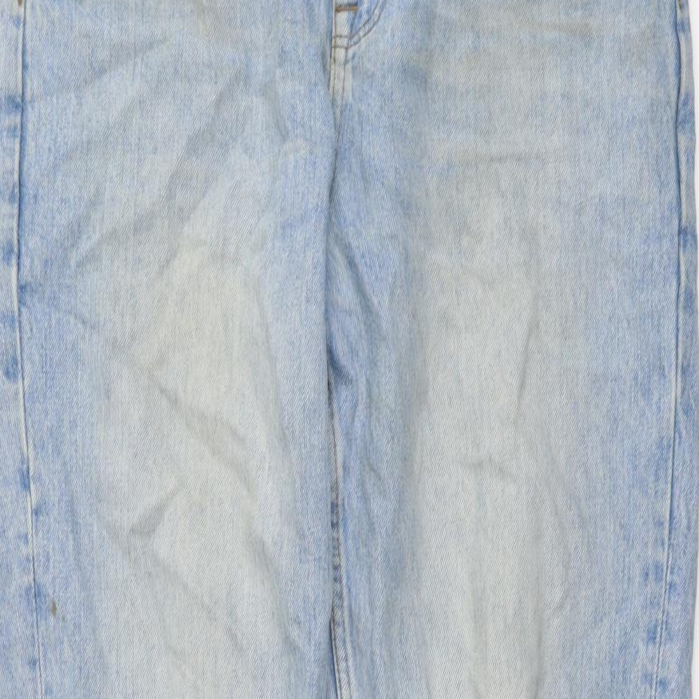 ASOS Womens Blue Cotton Mom Jeans Size 30 in L30 in Regular Button