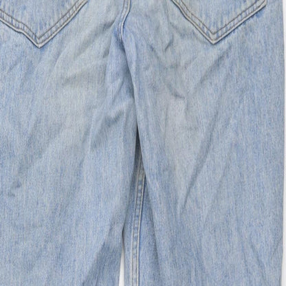 ASOS Womens Blue Cotton Mom Jeans Size 30 in L30 in Regular Button